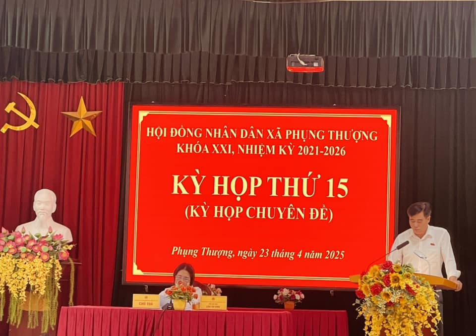 HỘI ĐỒNG NHÂN DÂN XÃ PHỤNG THƯỢNG TỔ CHỨC KỲ HỌP CHUYÊN ĐỀ ĐỂ XEM XÉT, THỐNG NHẤT CHỦ TRƯƠNG SẮP XẾP ĐƠN VỊ HÀNH CHÍNH CẤP XÃ TRÊN ĐỊA BÀN HUYỆN PHÚC THỌ NĂM 2025.